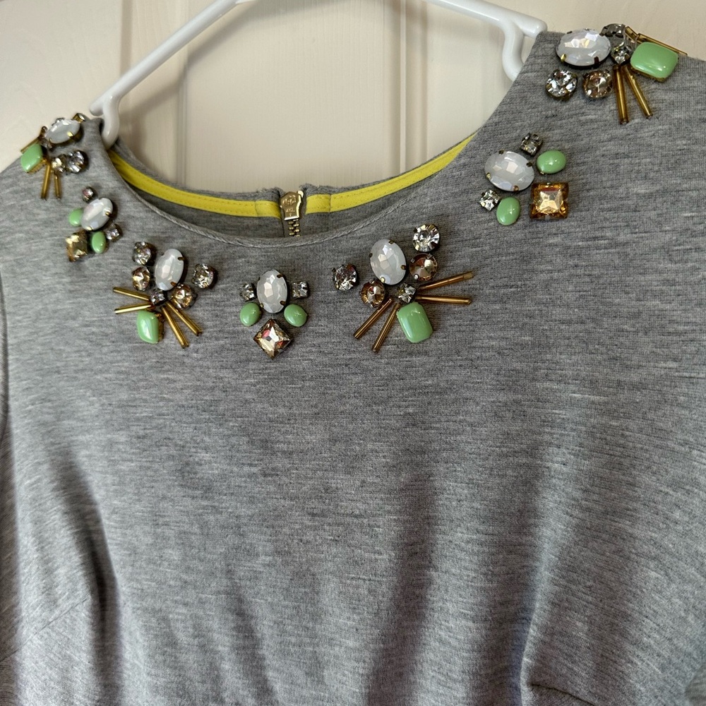 Eliza J Gray Dress with Accents